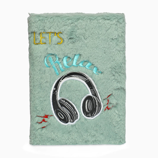 Fur note book diary lets relax for your tiny tot (green) - Kidspark