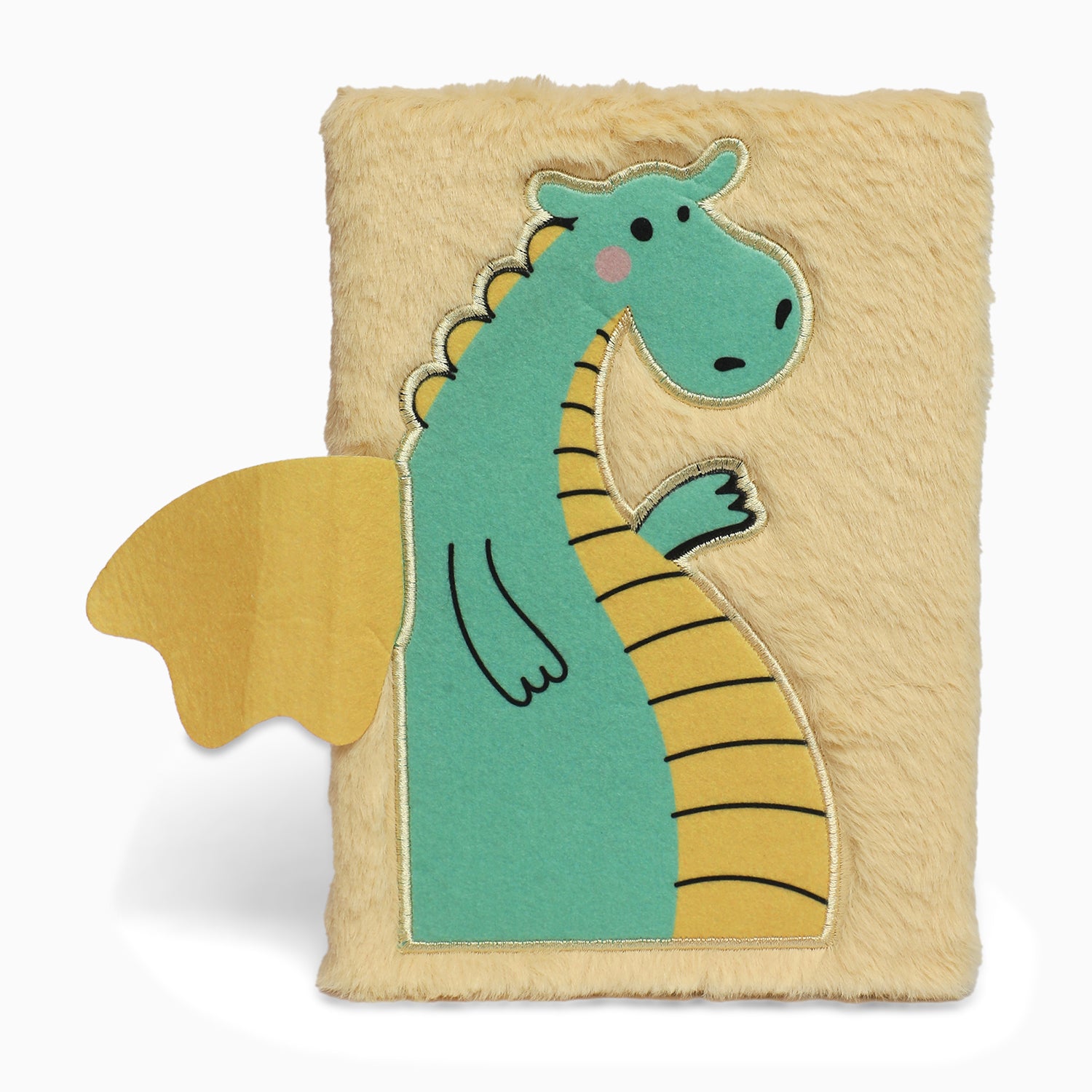 Fur note book diary magical yellow dino for your tiny tot - Kidspark