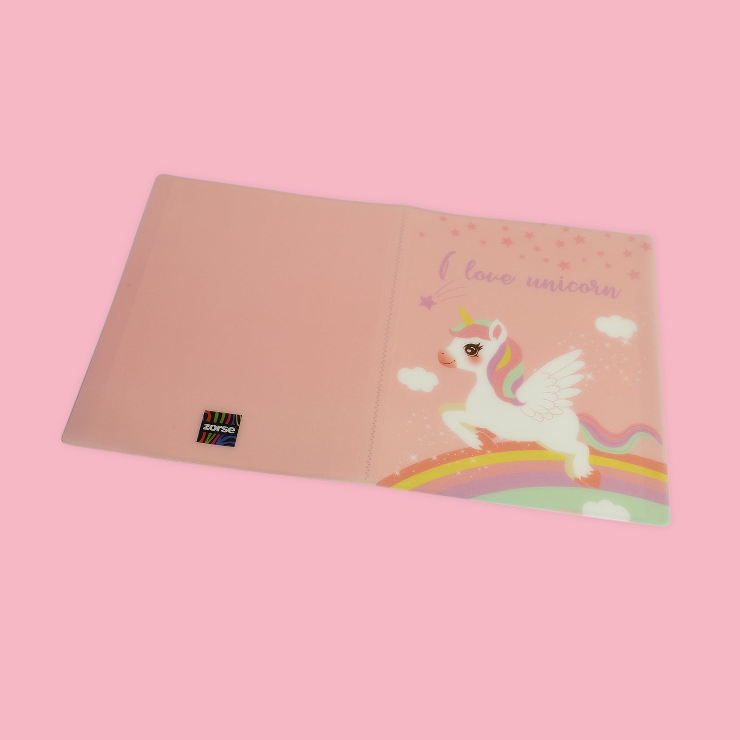 ZORSE unicorn  20 pocket file folder for kids documents