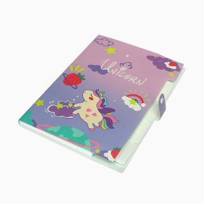 ZORSE unicorn 6-Grid button file folder A4 - Kidspark