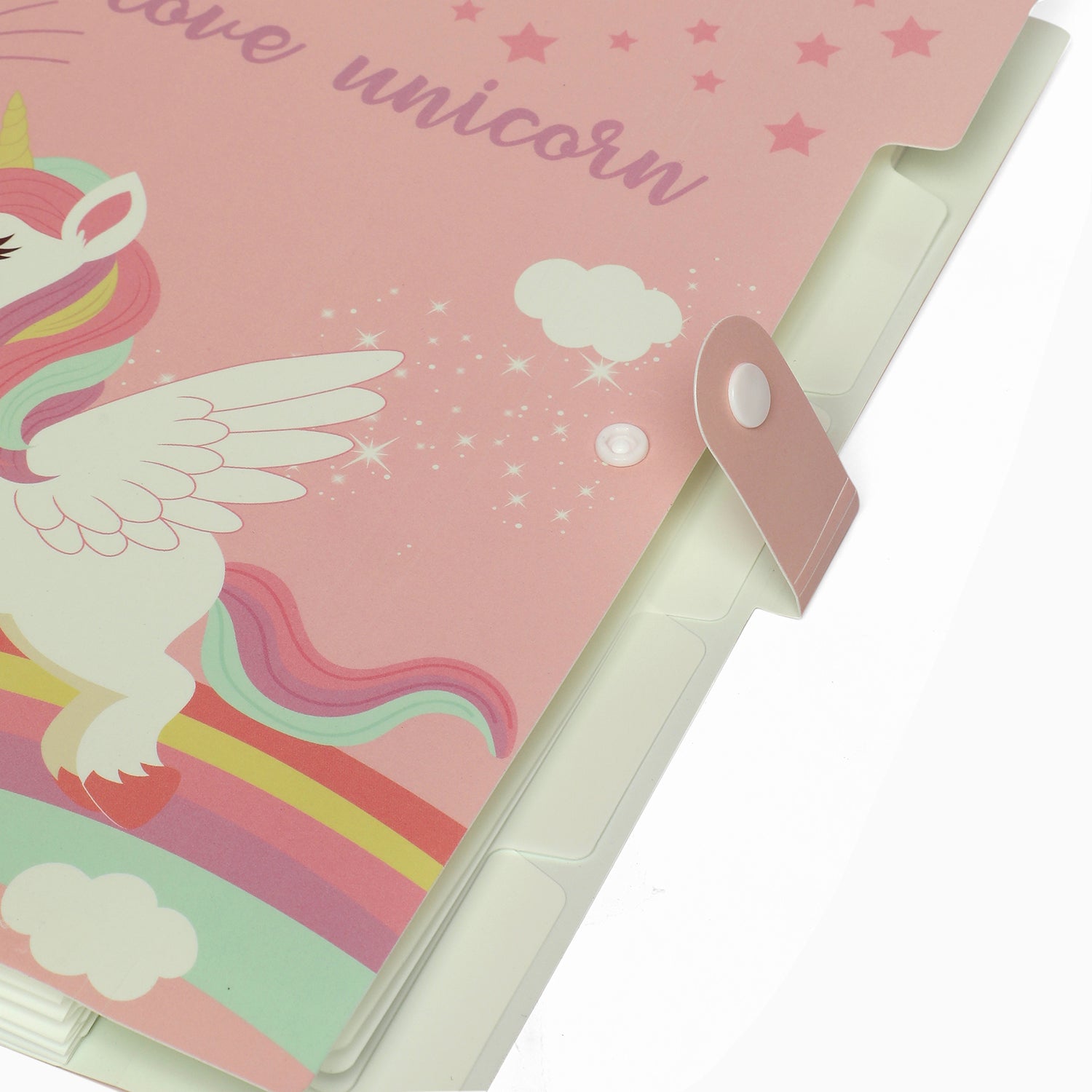 ZORSE pink unicorn 6-Grid button file folder A4 - Kidspark