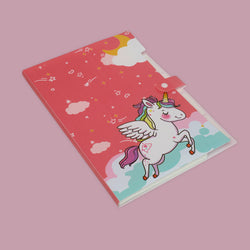 ZORSE red unicorn 6-Grid button file folder A4 - Kidspark