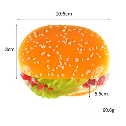 Realistic fake scented burger squishy with fridge magnet - Kidspark