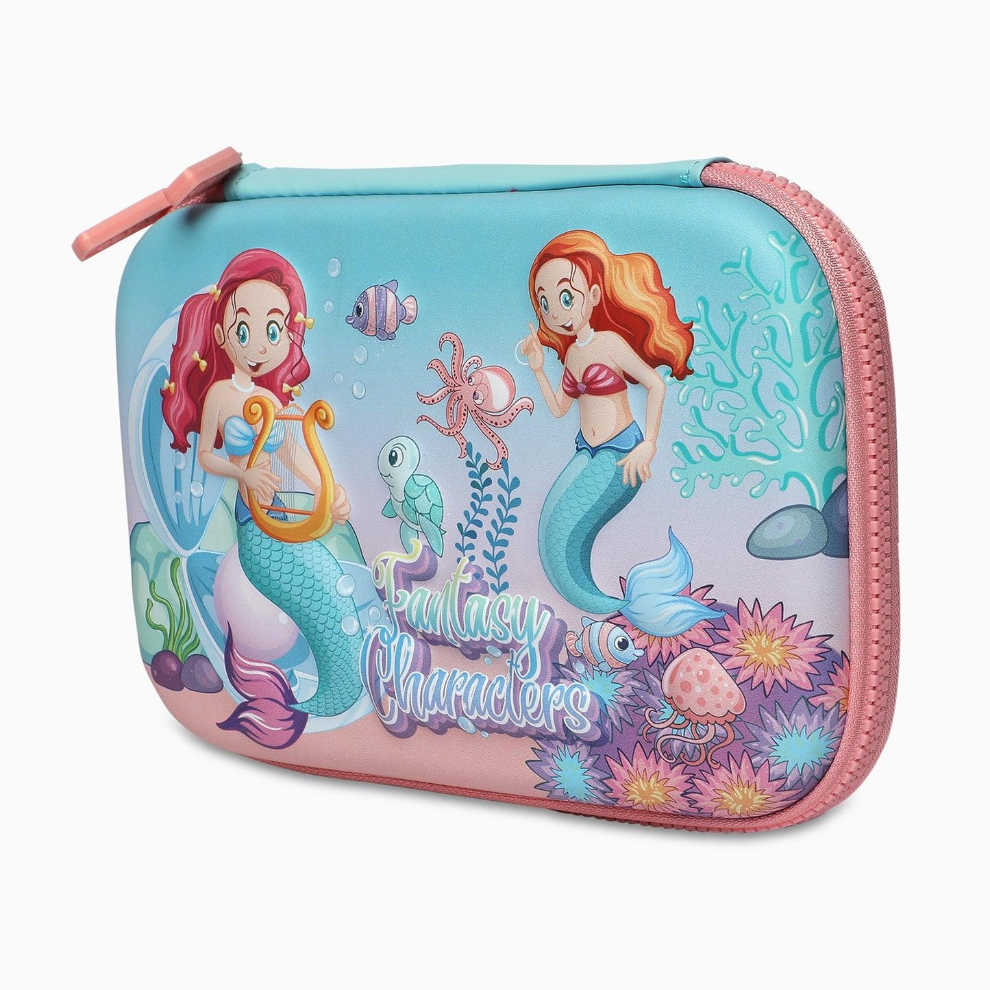 School Kids Hard Case mermaid Print Pencil Pouch big size - Kidspark