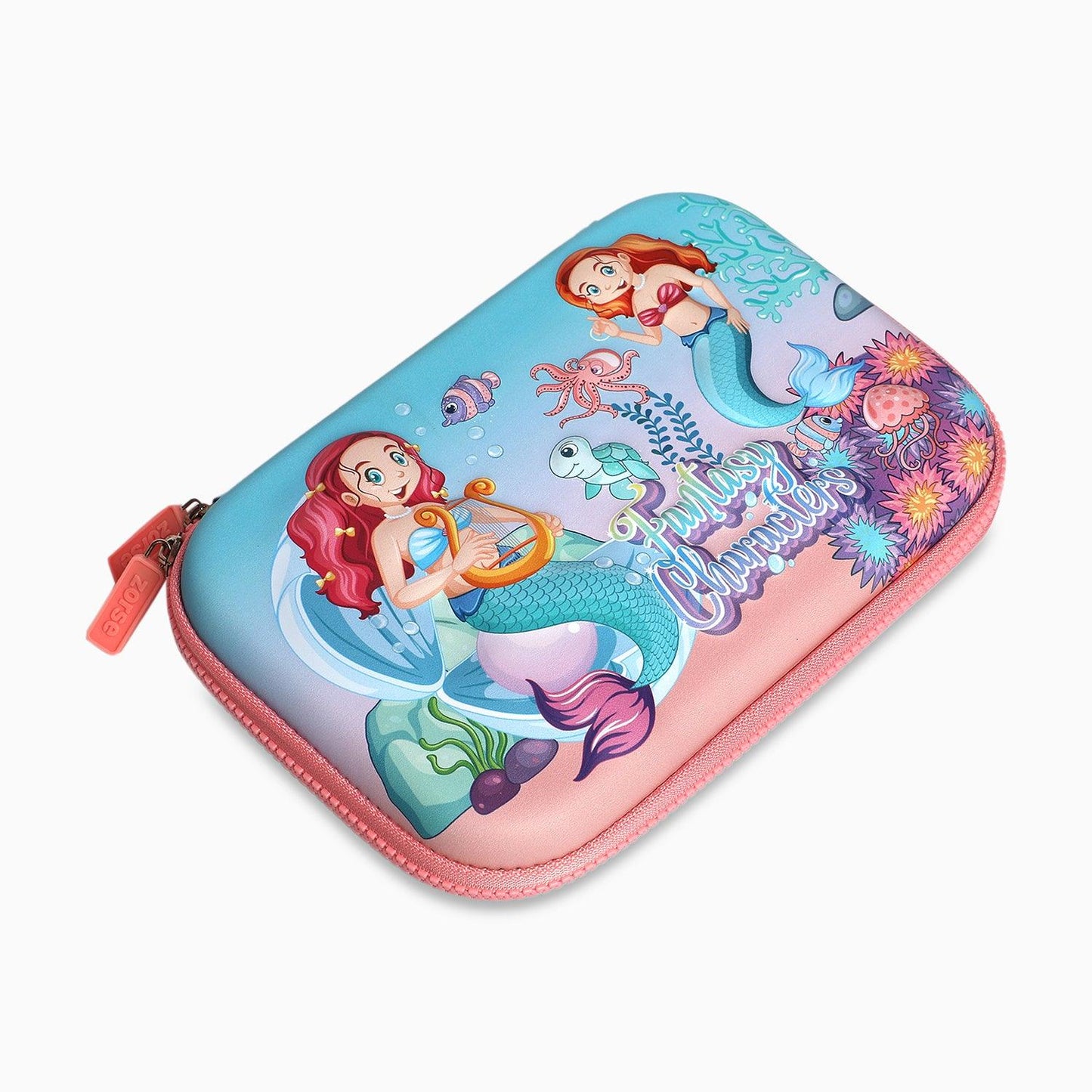 School Kids Hard Case mermaid Print Pencil Pouch big size - Kidspark