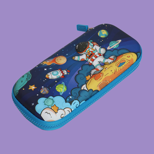 School Kids Hard Case space Print Pencil Pouch small size