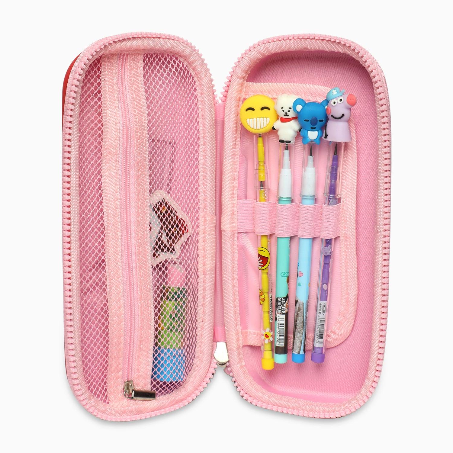 School Kids Hard Case unicorn red Print Pencil Pouch small size - Kidspark