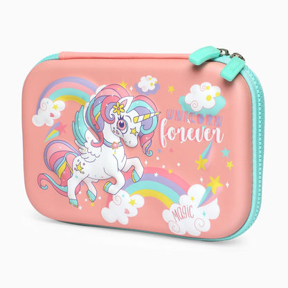 School Kids Hard Case unicorn Print Pencil Pouch big size - Kidspark