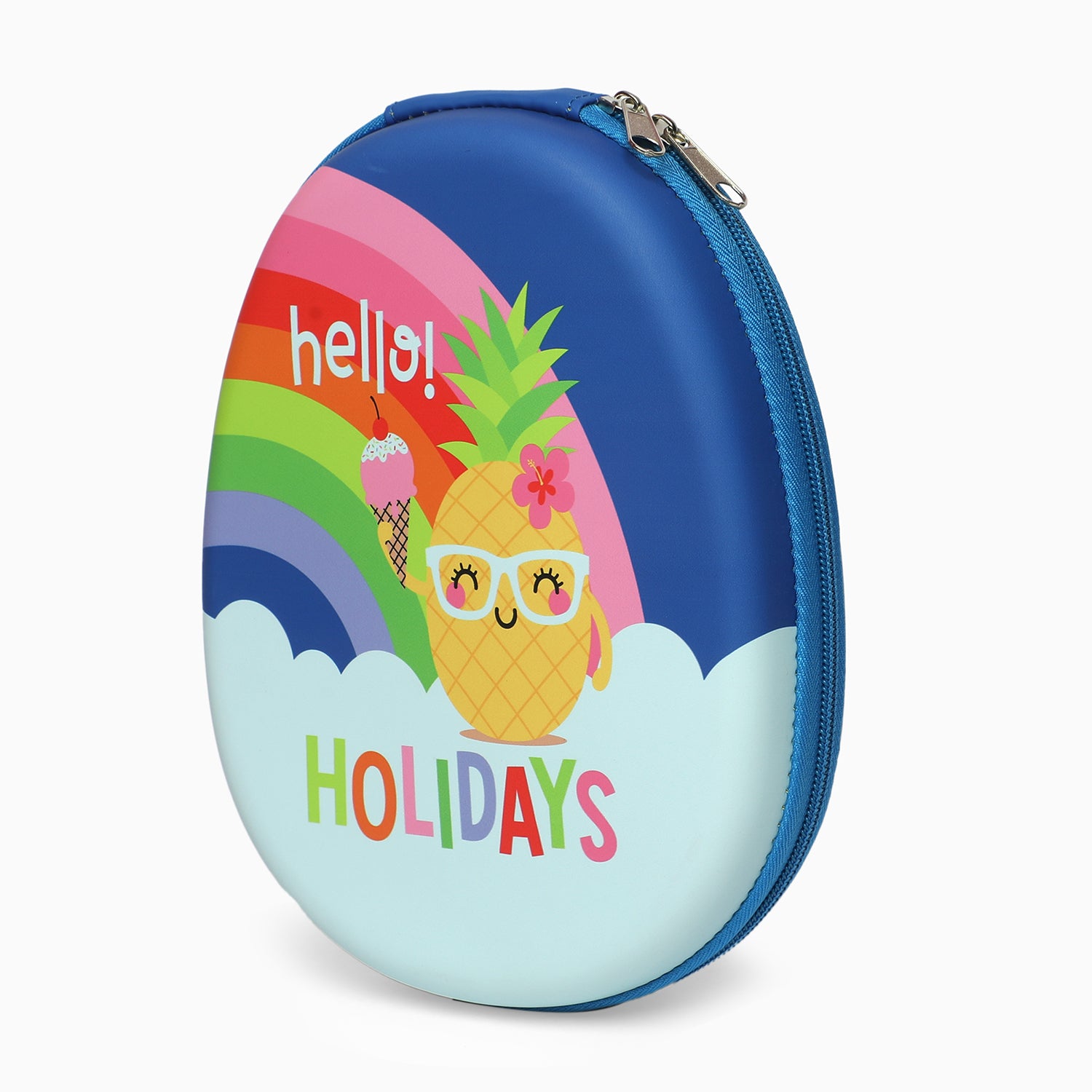 ZORSE OVAL hard pencil case hello holidays with multipurpose use