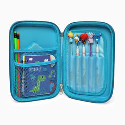 ZORSE Rectangle Shaped Hard Case calculator pencil Pouch (blue) - Kidspark