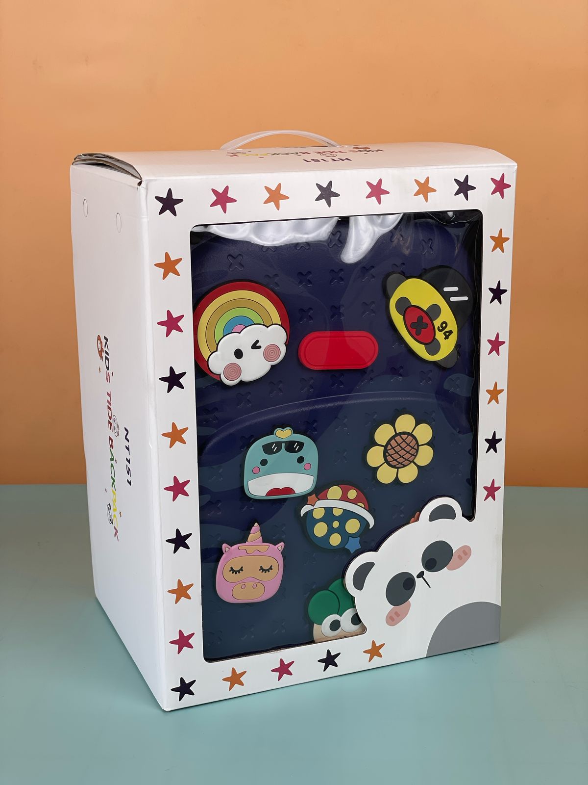 Crocs Style Silicone Backpack with DIY Jibbitz dark blue
