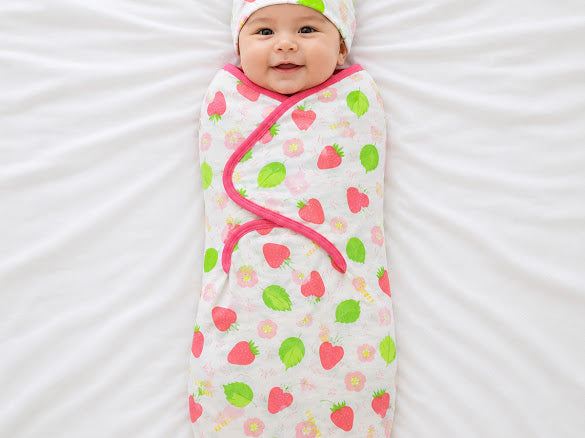 Kidspark new born bloom swaddle and cap set | 0-6 months | 0.5 TOG