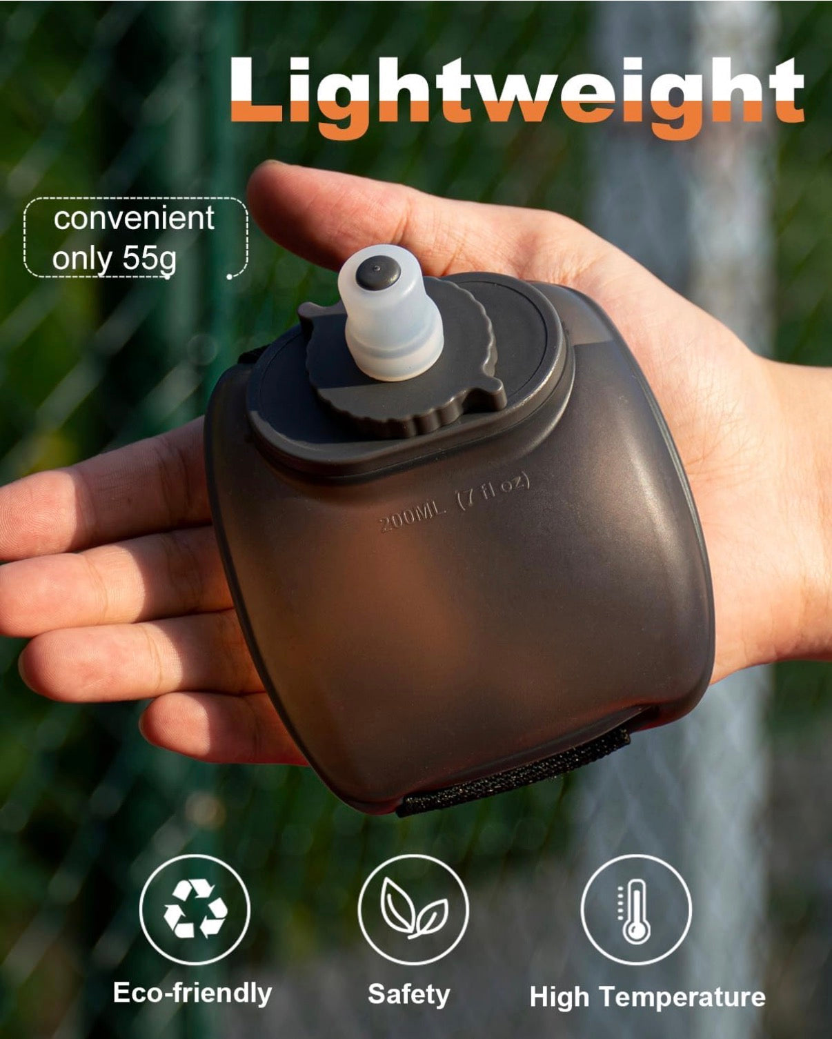 Running Wrist Water Bottle | Portable  | silicone | Running Cycling | Travel (200ml,7oz)