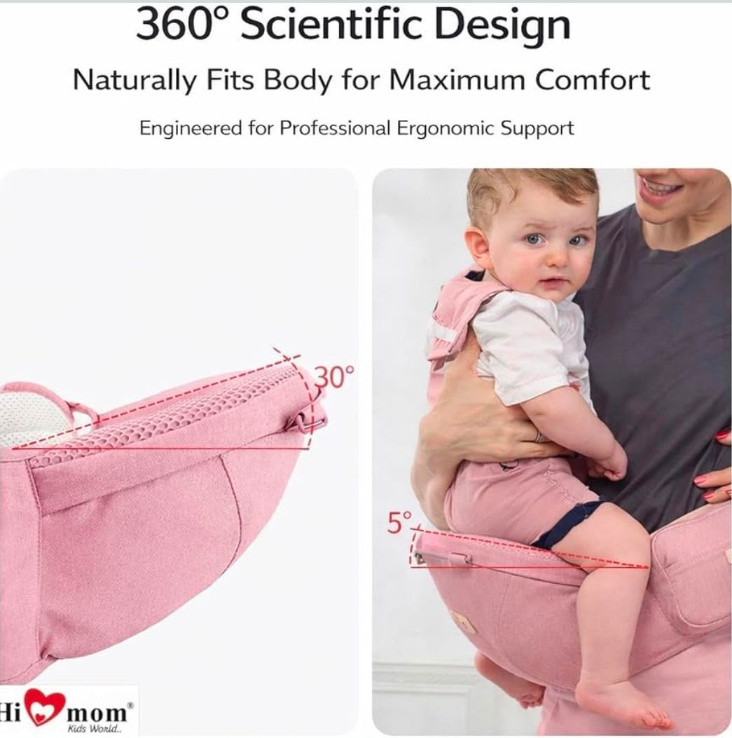 Aiebao premium baby carrier | hip seat | detachable head support | storage