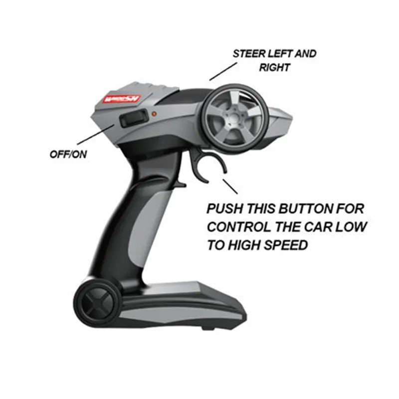 Whoosh metal RC car  |1 : 16 | Lights | 4WD | Drift | 30km/H