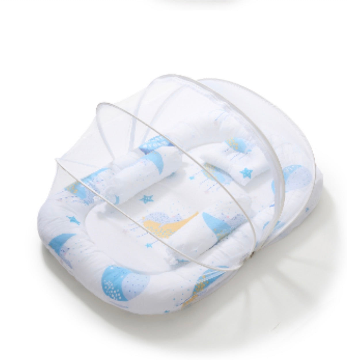 Kidspark neo | baby crib | mosquito net | side pillows