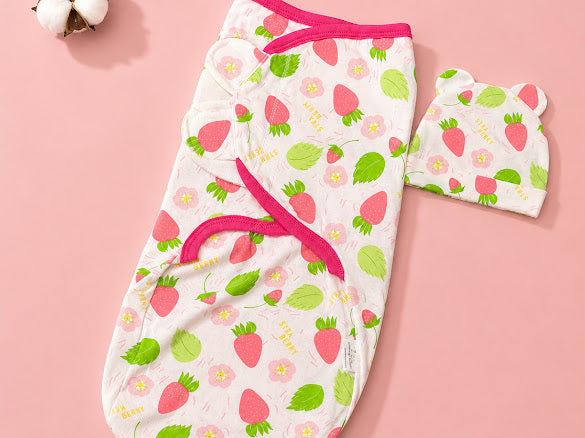 Kidspark new born bloom swaddle and cap set | 0-6 months | 0.5 TOG