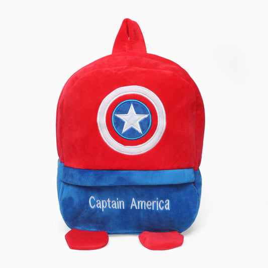 Kids School captain-america  FUR cartoon bagpack  (2-6 Years) big size