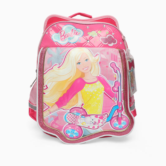 Premium Quality Barbie Princess Bag For School Student (scooty-pink)