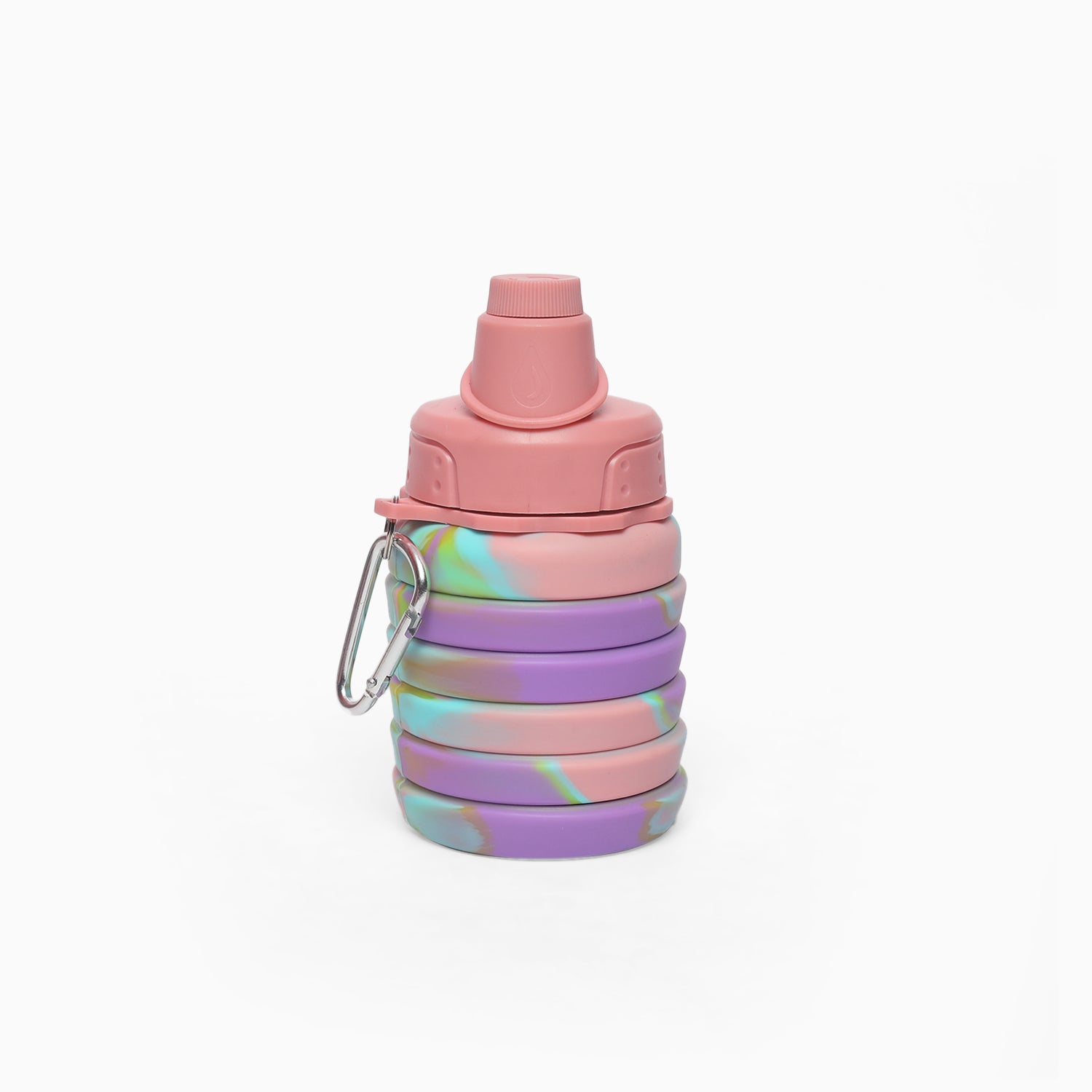 Silicone Expandable and Foldable Water Bottle - 500ml (baby pink) - Kidspark