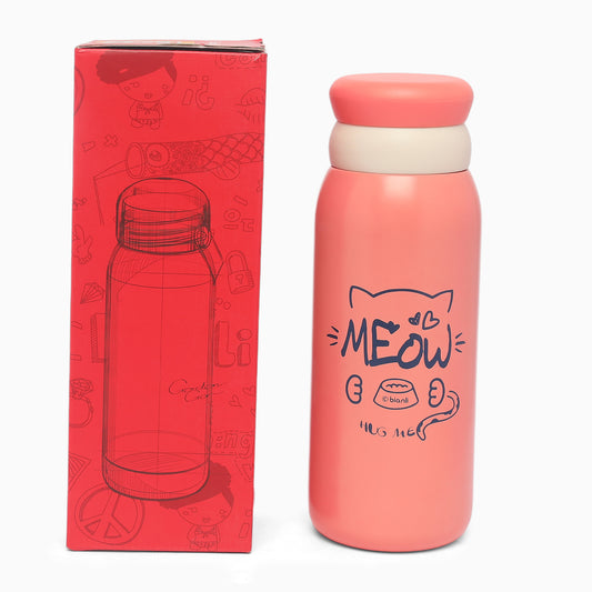 Stainless Steel Double-Wall Vacuum Insulated Bottle (430ml) For Kids (pink) - Kidspark