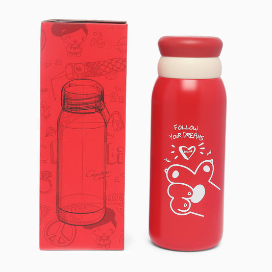 Stainless Steel Double-Wall Vacuum Insulated Bottle (430ml) For Kids (red) - Kidspark