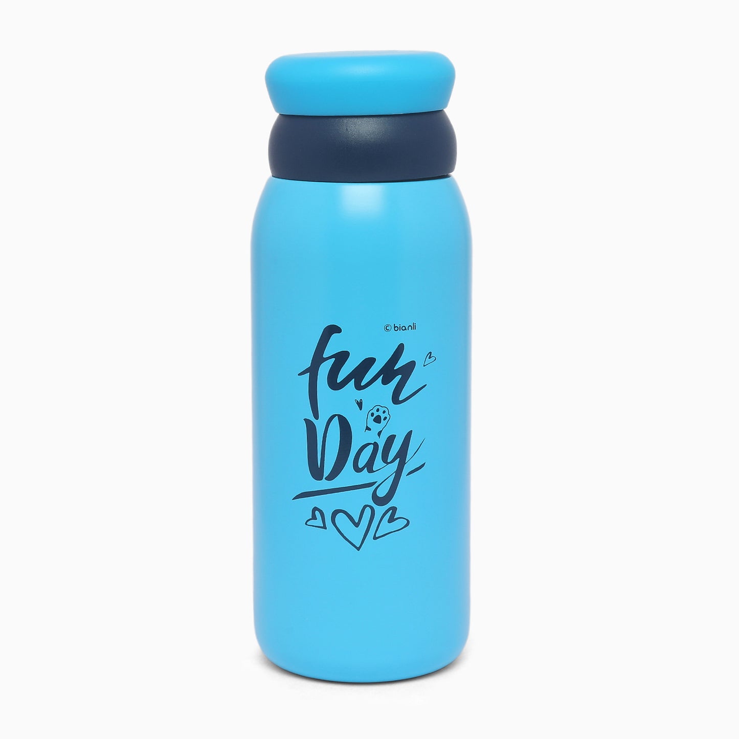 Stainless Steel Double-Wall Vacuum Insulated Bottle (430ml) For Kids Blue Fun Day Variant - Kidspark