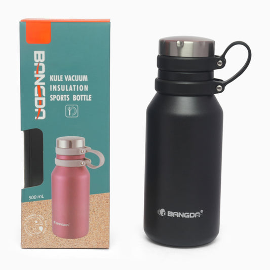 Superior 316 Stainless Steel Vacuum Insulated Thermal Flask Insulated Water Bottle 500ml (Asphalt black) - Kidspark