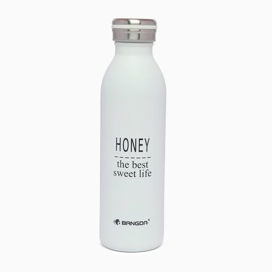Premium quality insulated vacuum 316 stainless steel thermos bottle 600ml (white) - Kidspark