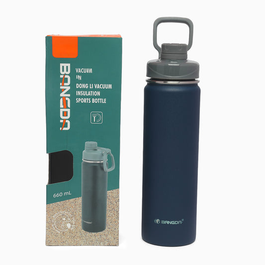 thermos vacuum insulated 316 stainless steel sports bottle 660ml (navy blue)