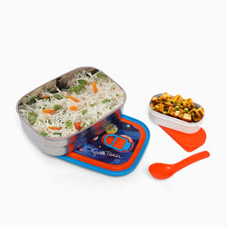 Space Stainless-Steel 2 compartment Lunch Box for Kids - Kidspark