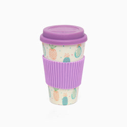 Eco-friendly Bamboo fibre Travel Coffee Mug for the best of journeys (purple-pine) - Kidspark