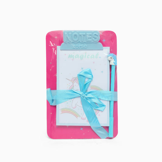 ZORSE notepad with diary and unique pen for your loved ones (magical, mermaid,unicorn variants-random print) - Kidspark