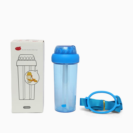 Dual sipper with strap slide to open bottle -700 mL (baby) - Kidspark