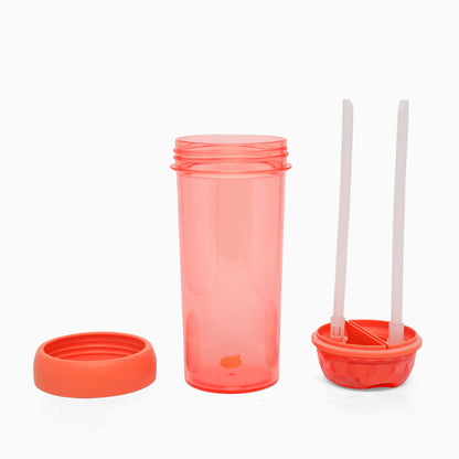 Dual sipper with strap slide to open bottle -700 mL (cherry red) - Kidspark