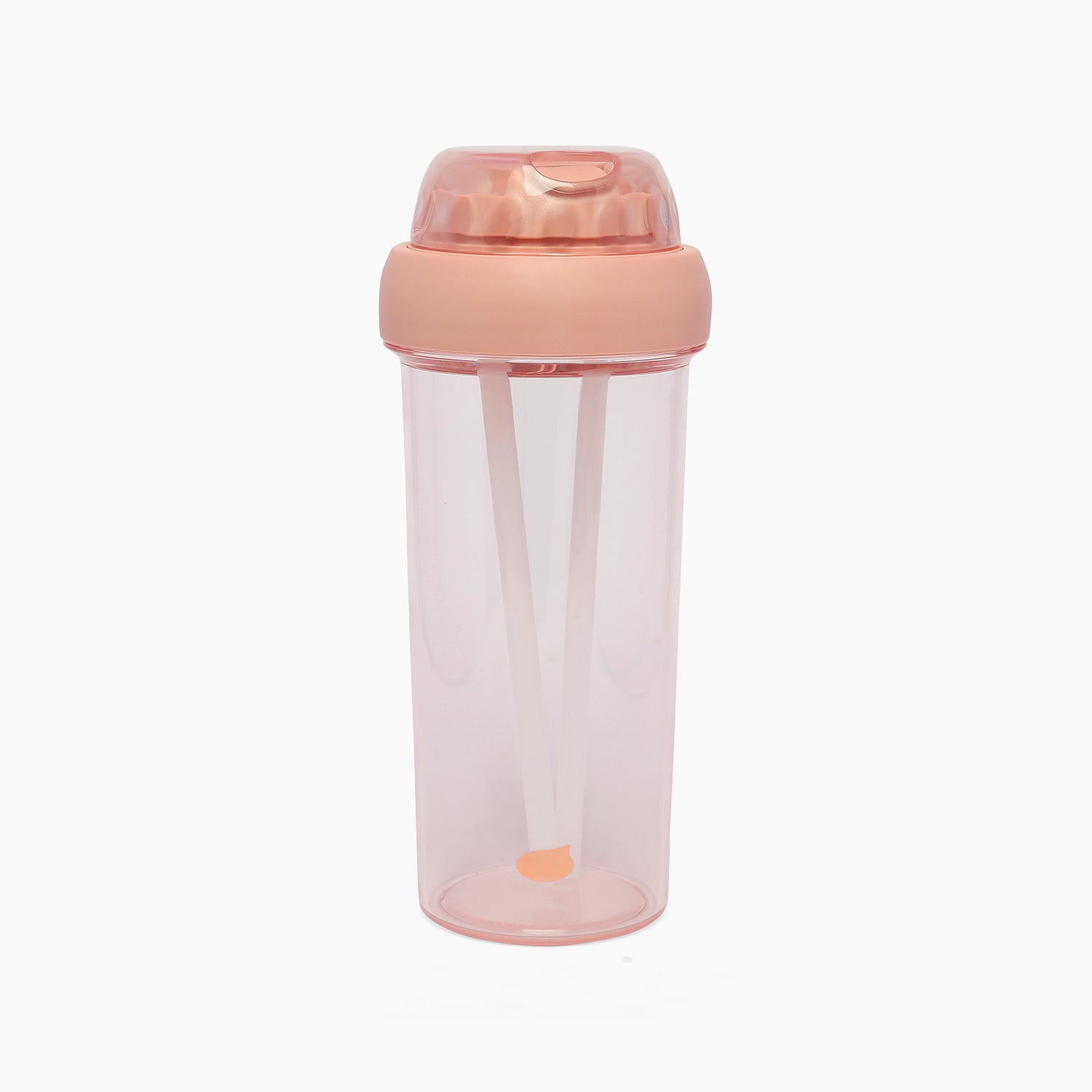 Dual sipper with strap slide to open bottle -700 mL (light pink) - Kidspark