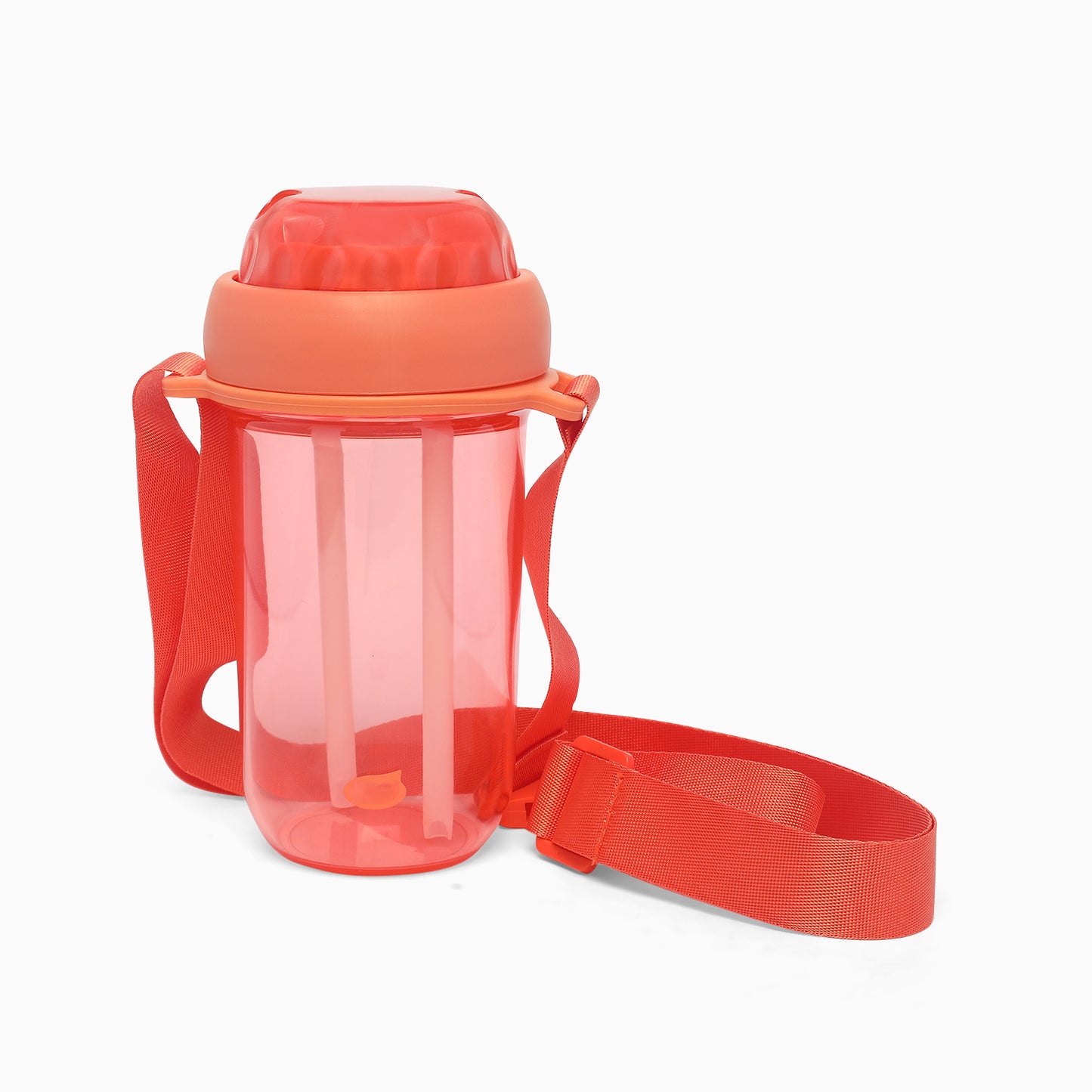 Dual sipper with strap slide to open bottle -560 mL (cherry red) - Kidspark