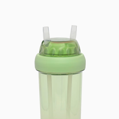 Dual sipper with strap slide to open bottle -700 mL (forest green) - Kidspark