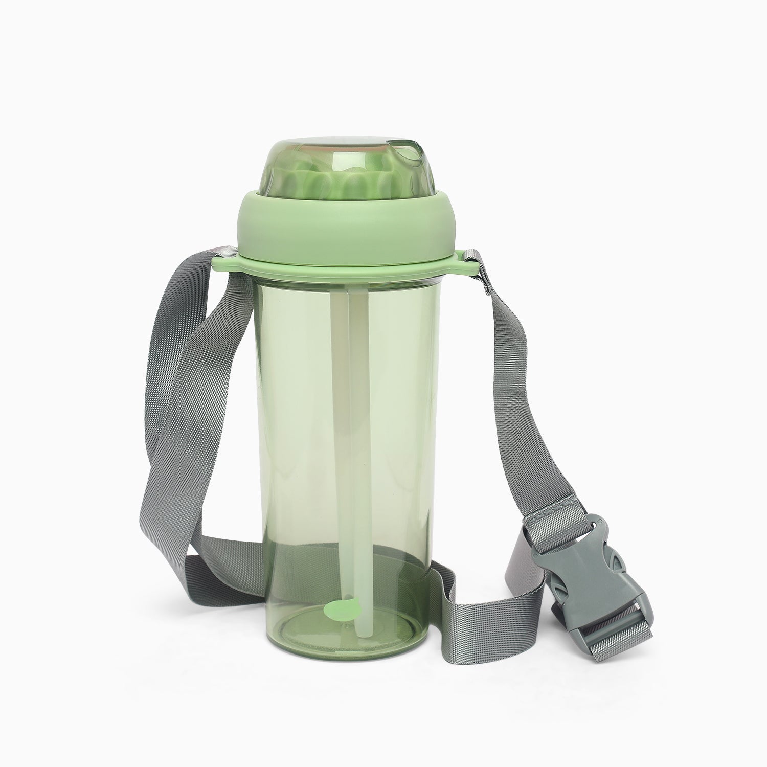 Dual sipper with strap slide to open bottle -700 mL (forest green) - Kidspark