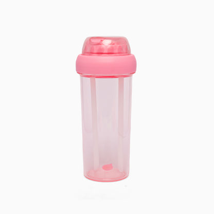 Dual sipper with strap slide to open bottle -700 mL (baby pink) - Kidspark