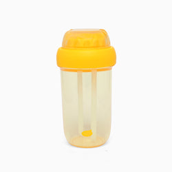 Dual sipper with strap slide to open bottle -560 mL (yellow) - Kidspark
