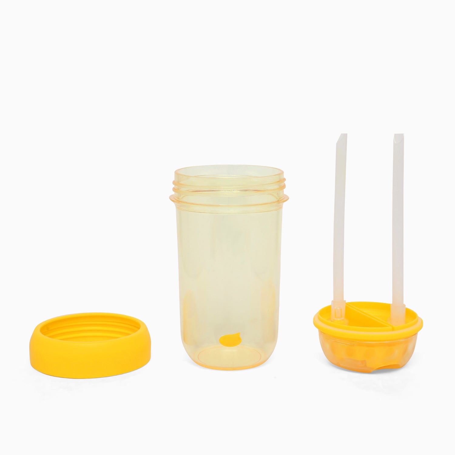 Dual sipper with strap slide to open bottle -560 mL (yellow) - Kidspark