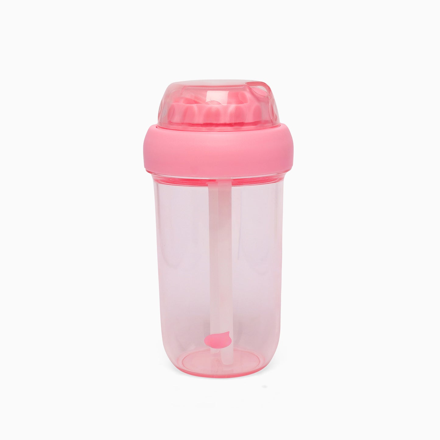 Dual sipper with strap slide to open bottle 560 mL (baby pink) - Kidspark