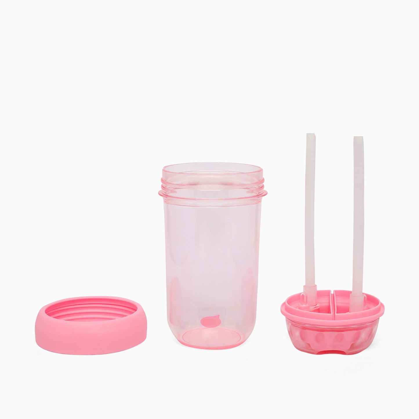 Dual sipper with strap slide to open bottle 560 mL (baby pink) - Kidspark