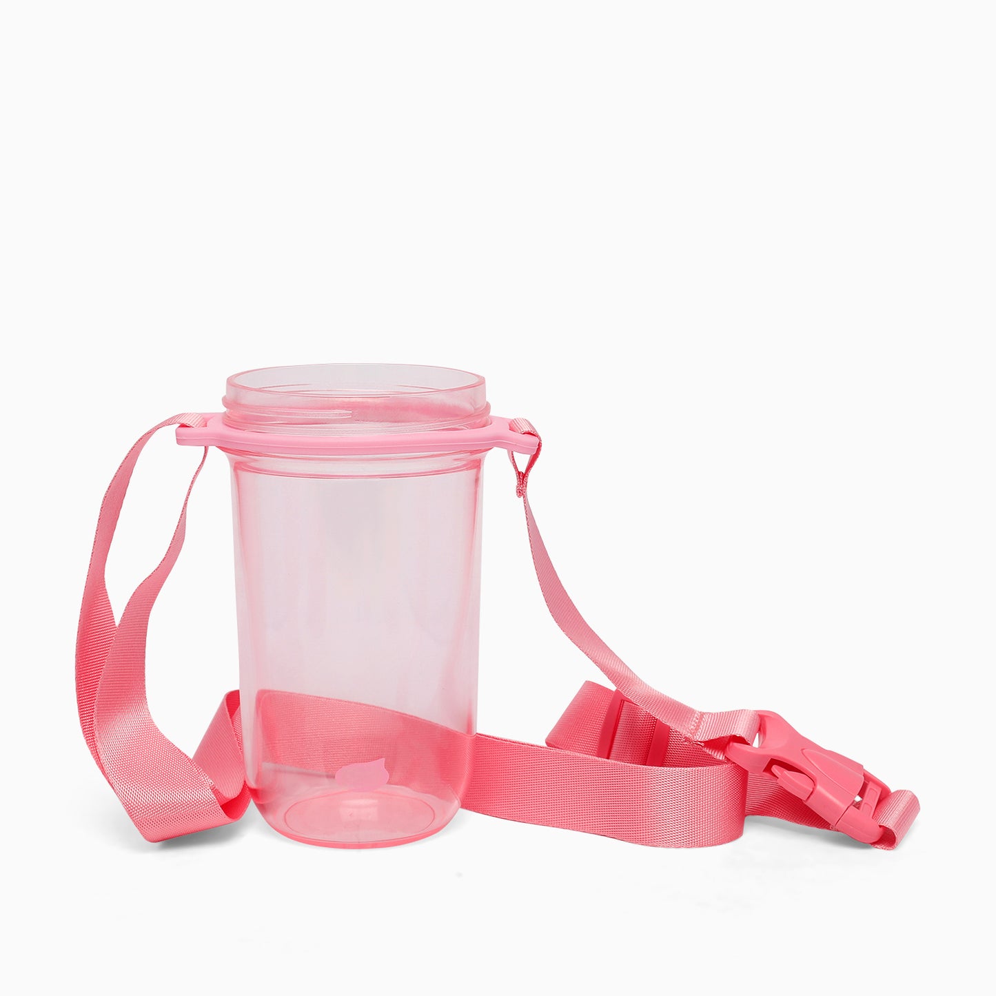 Dual sipper with strap slide to open bottle 560 mL (baby pink) - Kidspark