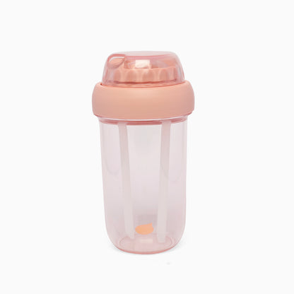 Dual sipper with strap slide to open bottle 560 mL (light pink) - Kidspark