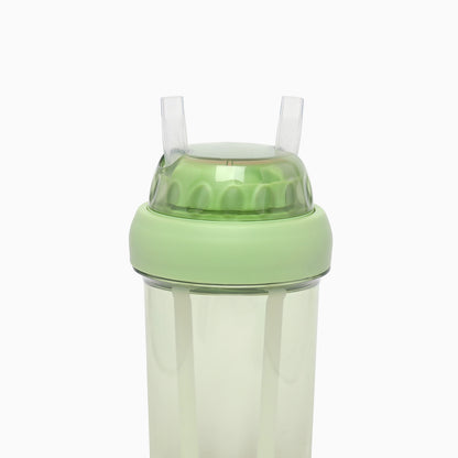 Dual sipper with strap slide to open bottle 560 mL (forest green) - Kidspark