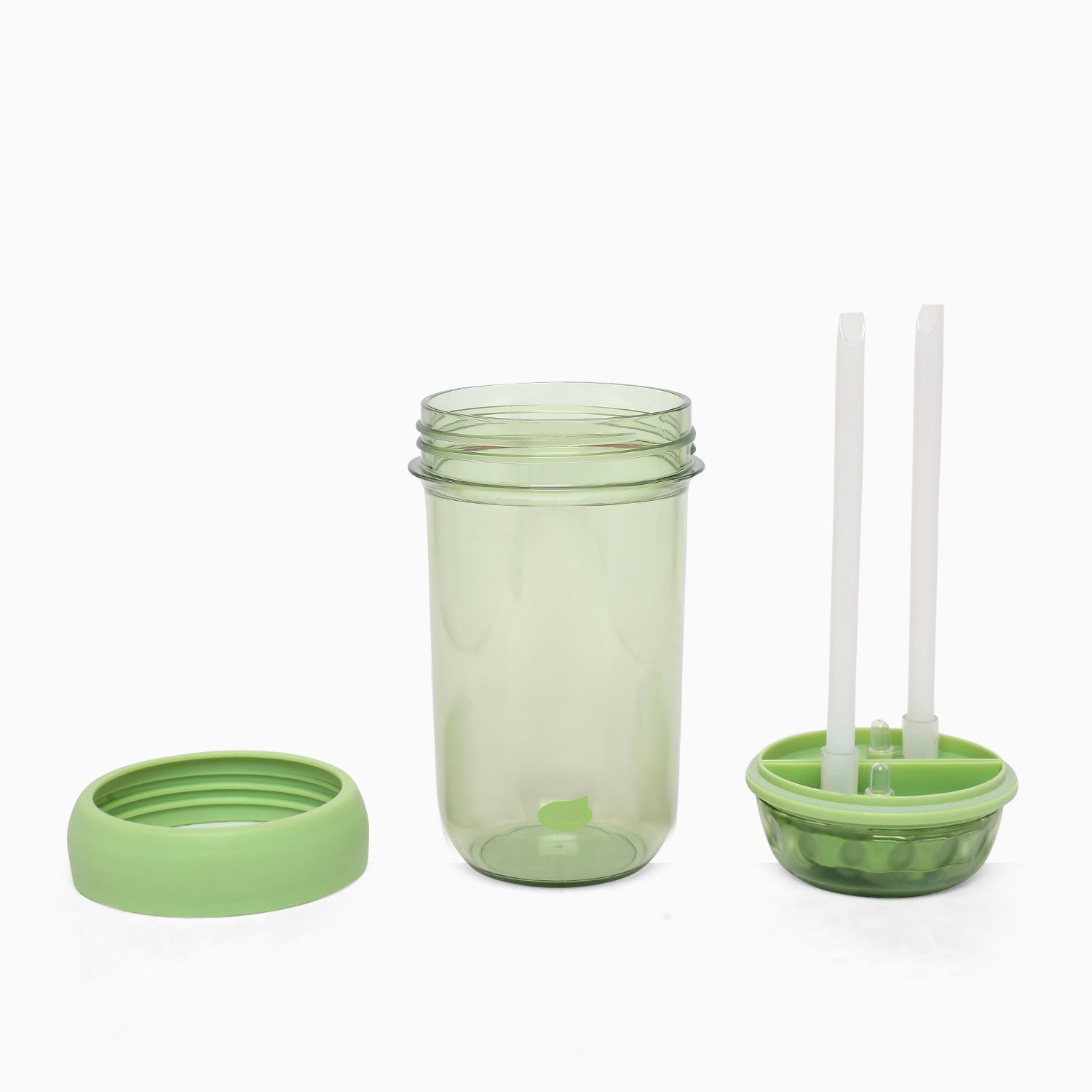 Dual sipper with strap slide to open bottle 560 mL (forest green) - Kidspark