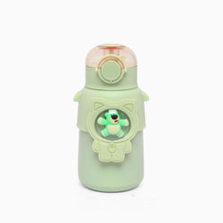 Durable Stainless Steel Kids Water Bottle with Leak-Proof Design, Straw Sipper,Double Wall Insulation bpa free - 600 ML ( forest green ) - Kidspark