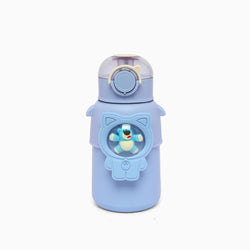 Durable Stainless Steel Kids Water Bottle with Leak-Proof Design, Straw Sipper,Double Wall Insulation bpa free - 600 ML (baby blue) - Kidspark